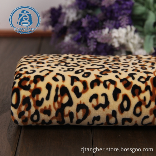 Tissu polaire 100% polyester imprimé animal fin